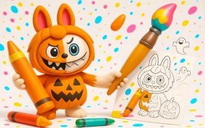 Halloween Labubu Coloring & Drawing Game for Kids Online