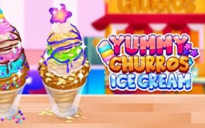 Yummy Churros Ice Cream Maker Cooking Game
